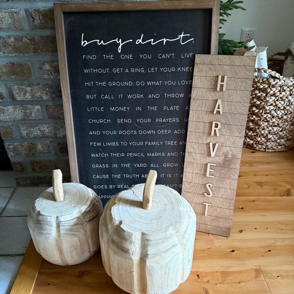 Rustic Wooden Harvest Sign